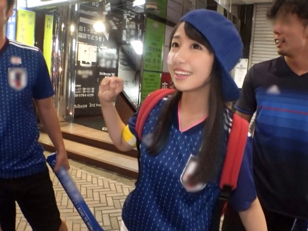 【サッカー観戦女子】勢いでヤれるっ♡応援ついでに→セックス！女子大生のオマンコを頂いちゃいました！！