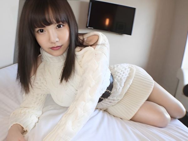 【童顔スレンダーの初体験】『恥ずかしい…でも感じちゃう…』26歳無毛宣言！手入れなしボーボーマ○コを接写され、恥じらいながらも濡れちゃうウブな反応がエロかわいい♥